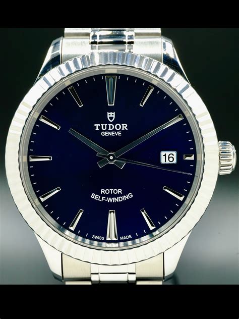 tudor fluted bezel|Tudor Style Blue Dial Fluted Bezel M12510.